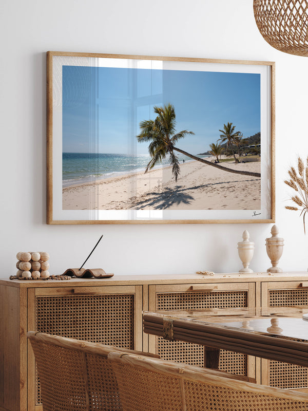 Tanga Leaning Palm - Moreton Island Wall Art Print