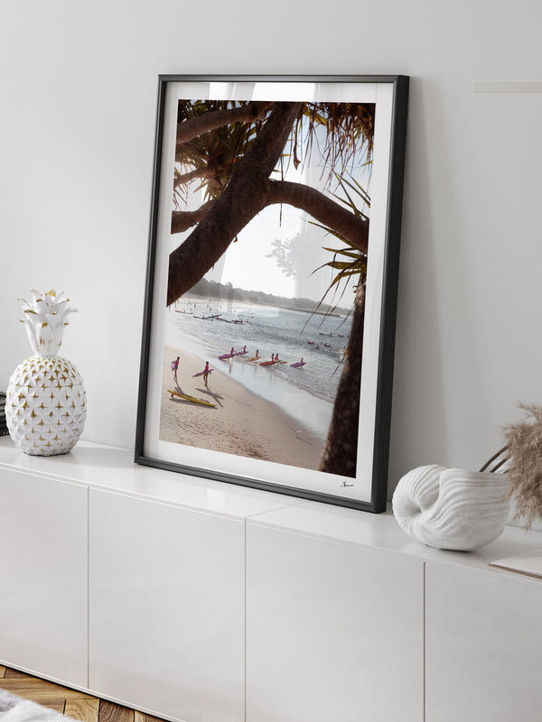 Nippers at Work – Noosa Main Beach Wall Art Print