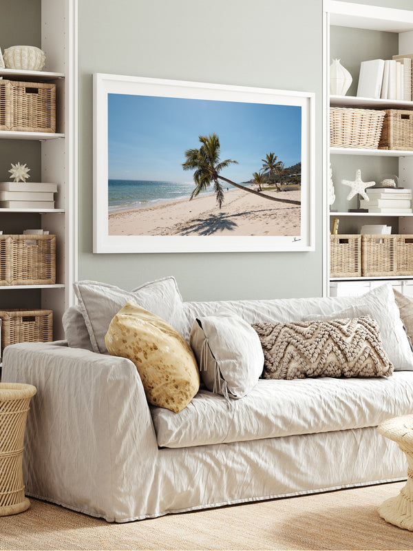 Tanga Leaning Palm - Moreton Island Wall Art Print