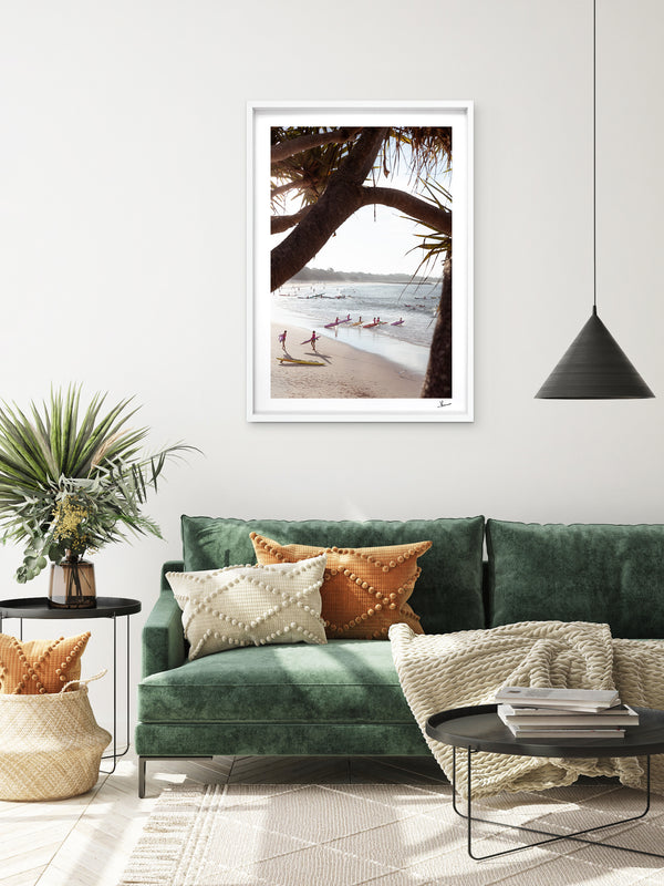 Nippers at Work – Noosa Main Beach Wall Art Print