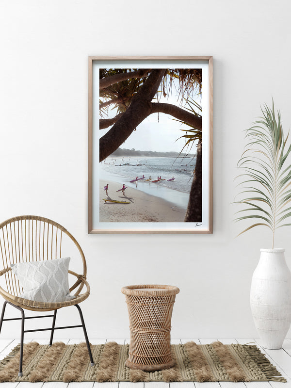 Nippers at Work – Noosa Main Beach Wall Art Print
