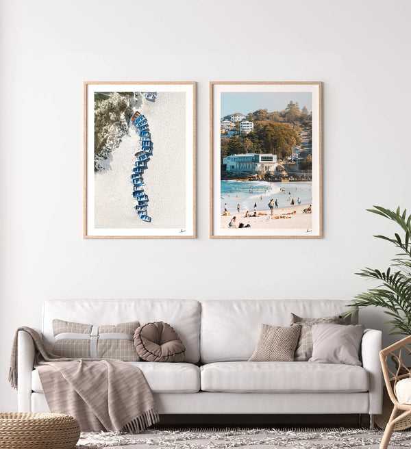 Coogee - Beach Boats - Wall Art Print - Australia Unseen