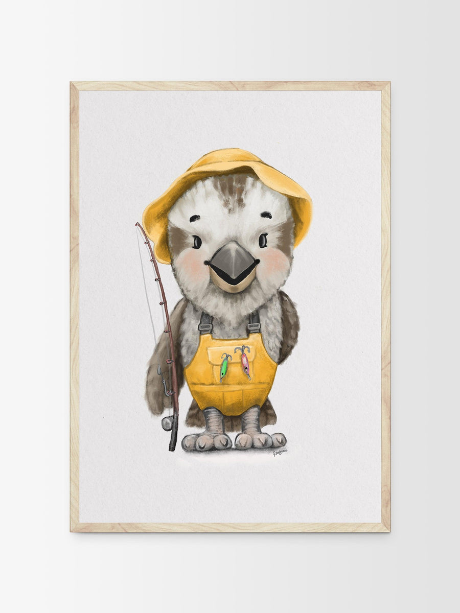 Billie the kookaburra Children illustration Art print kids