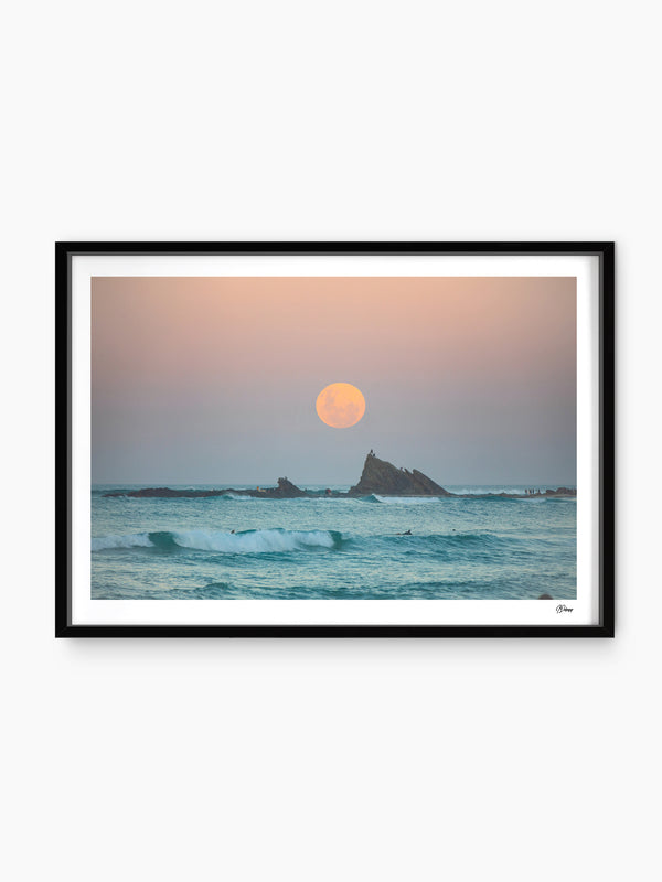 Currumbin Beach 03 - Full Moon - Wall Art Print - Australia Unseen