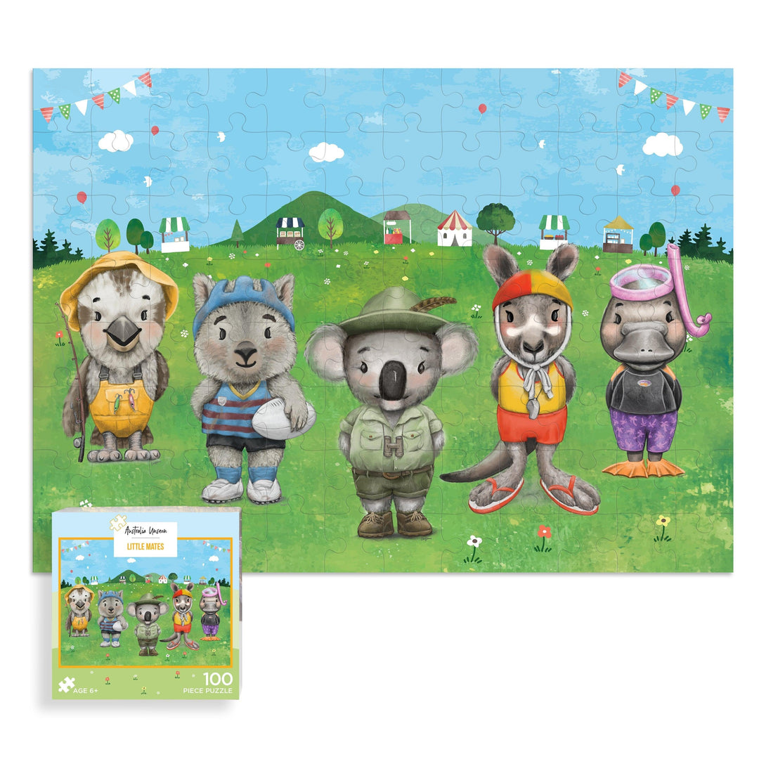 Little Mates Jigsaw Puzzle 100 Pieces for Children - Australia Unseen