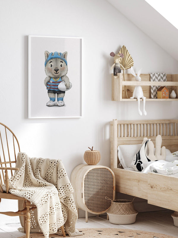 Ollie the wombat | Children illustration | Art print kids decor nursery | Australian animals print - Australia Unseen