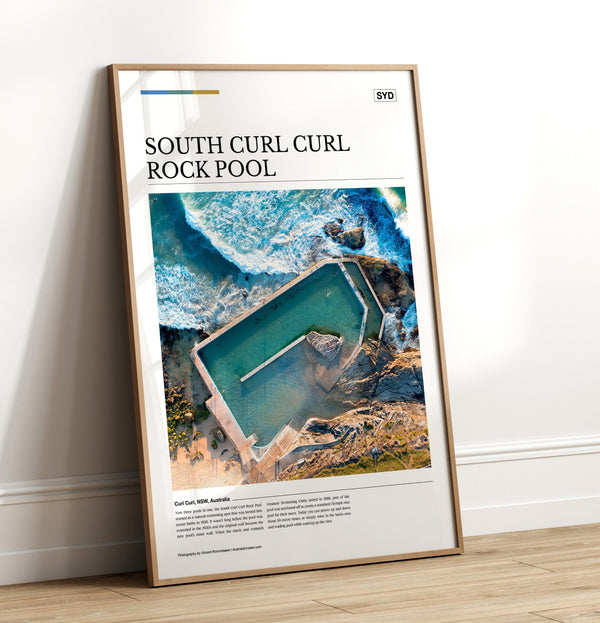 South Curl Curl Rock Pool Editorial Poster - Australia Unseen