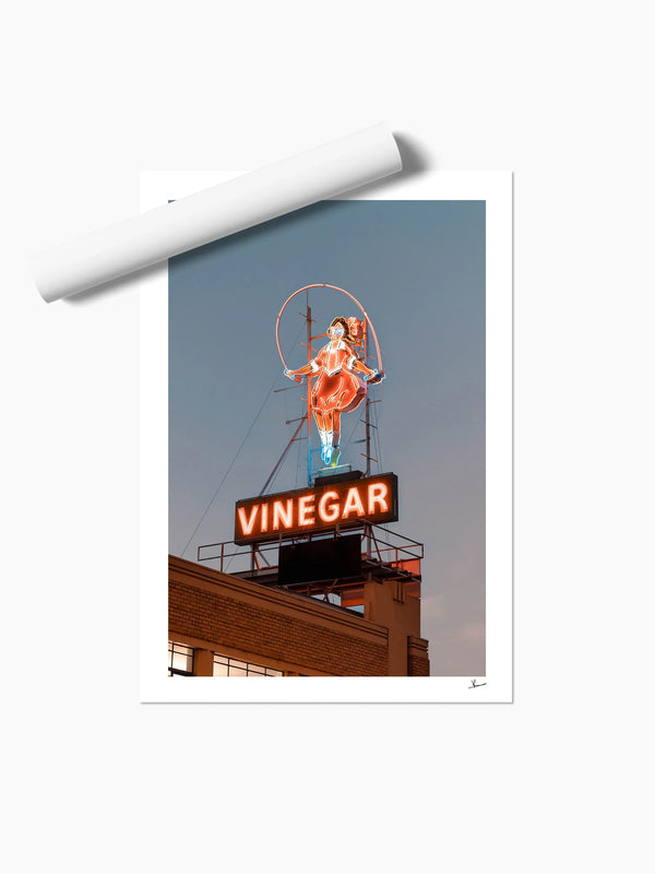 The Skipping Girl (Vinegar Sign) - Melbourne Wall Art Print
