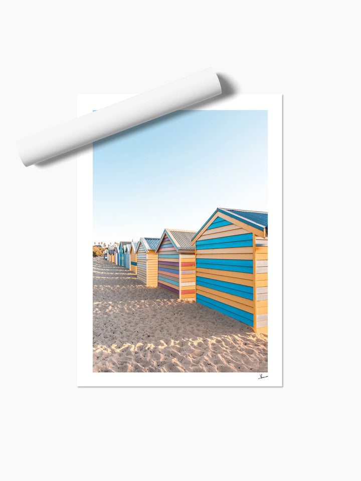 Brighton Bathing Boxes 04 - Wall Art Print