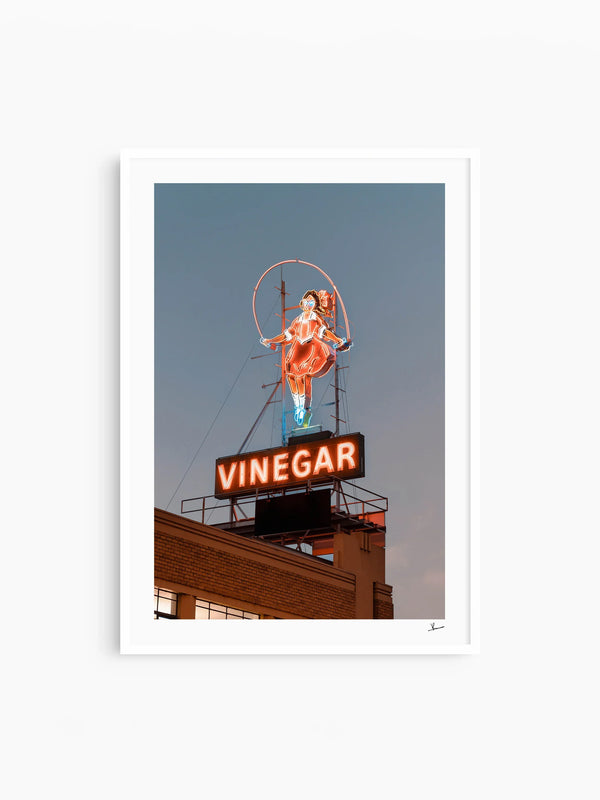 The Skipping Girl (Vinegar Sign) - Melbourne Wall Art Print