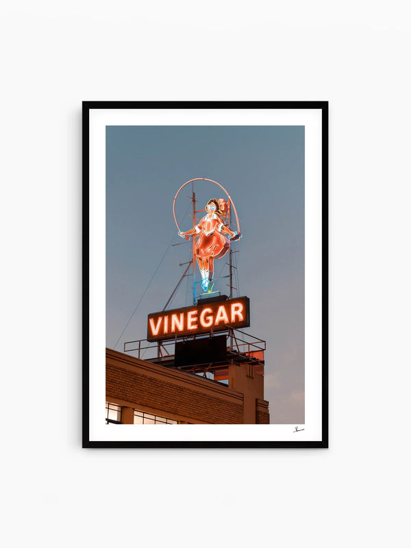 The Skipping Girl (Vinegar Sign) - Melbourne Wall Art Print