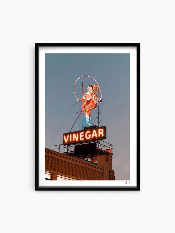 The Skipping Girl (Vinegar Sign) - Melbourne Wall Art Print