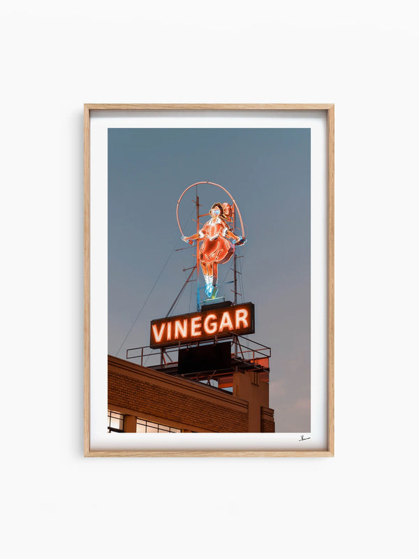 The Skipping Girl (Vinegar Sign) - Melbourne Wall Art Print