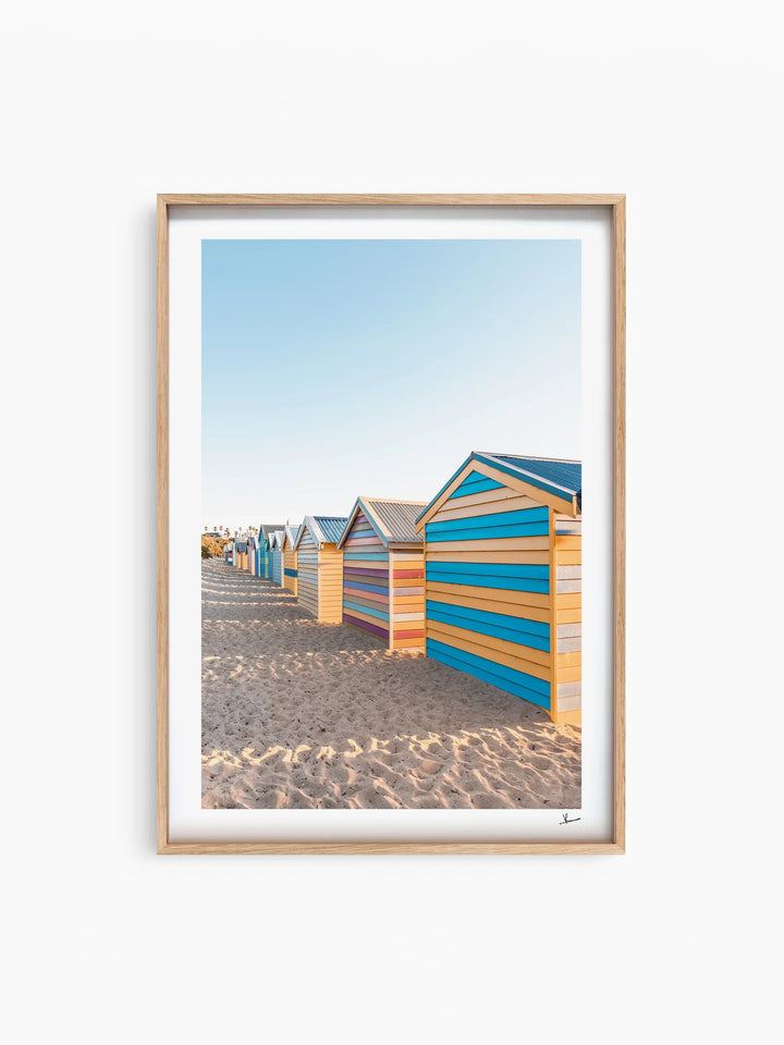 Brighton Bathing Boxes 04 - Wall Art Print