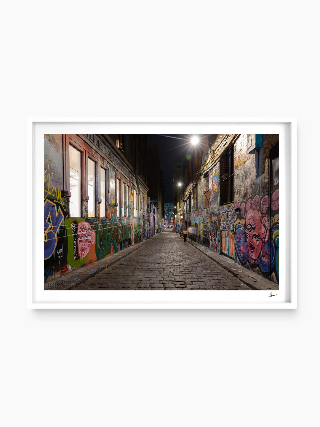 Laneway Lights – Melbourne Street Art Wall Art Print