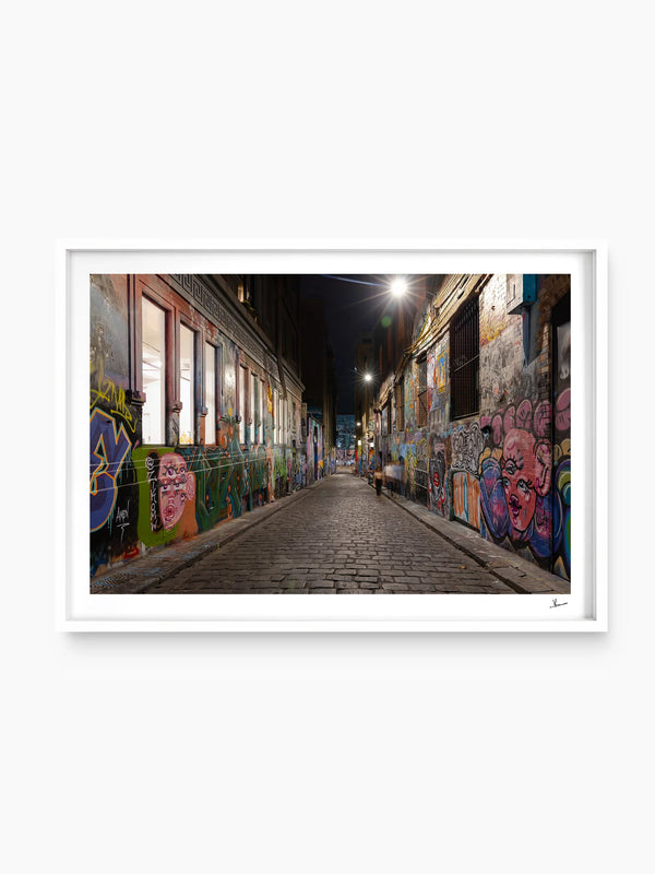 Laneway Lights – Melbourne Street Art Wall Art Print