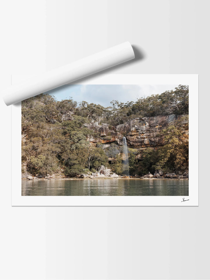 Refuge Bay Waterfall – Hawkesbury River Wall Art Print