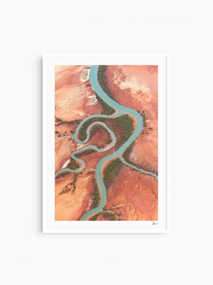 Desert Arteries — wall art print in Classic White frame · Australia Unseen