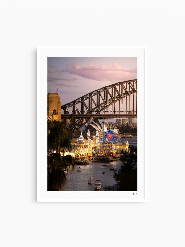 Luna Park 02 - Rainbow Ferris Wheel - Wall Art Print