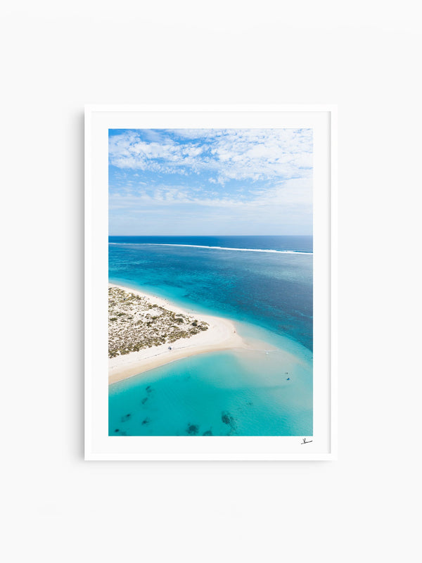 Turquoise Bay — wall art print in Classic White frame · Australia Unseen