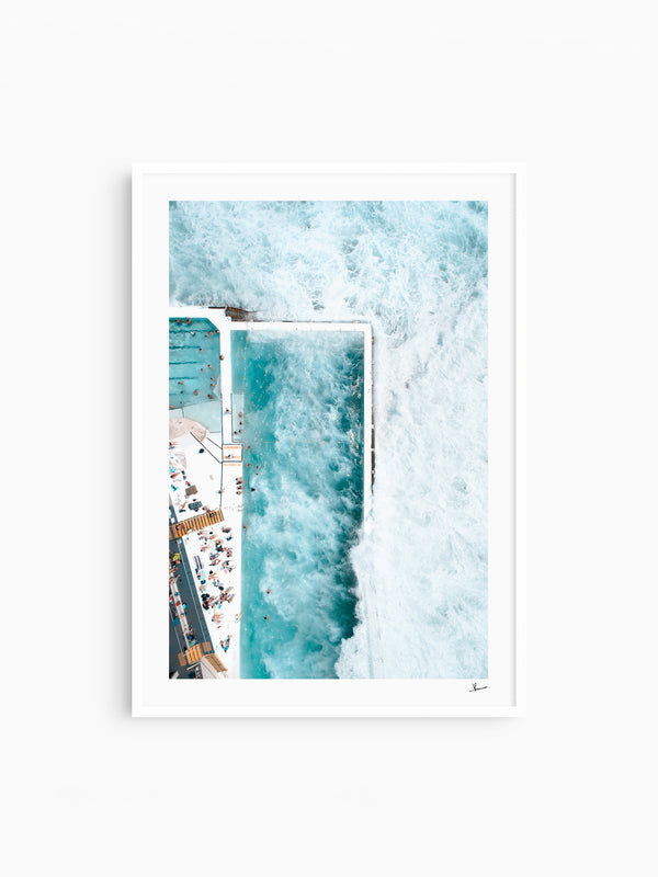 Bondi Icebergs Wipe Out 02 - Wall Art Print