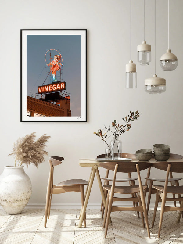 The Skipping Girl (Vinegar Sign) - Melbourne Wall Art Print