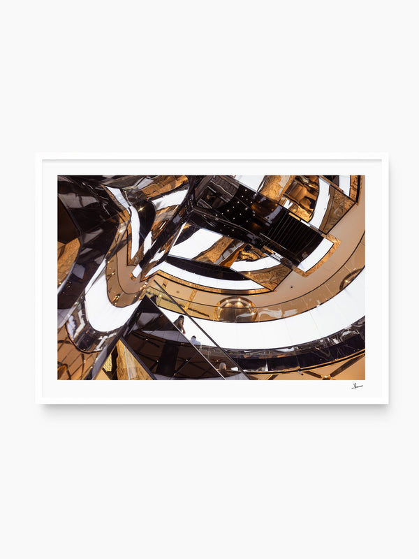 Mirror Atrium — wall art print in Classic White frame · Australia Unseen