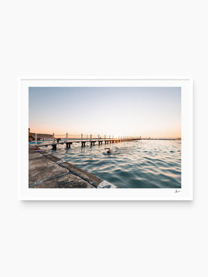 Narrabeen Rock Pool — wall art print in Classic White frame · Australia Unseen