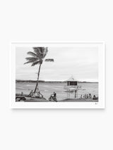 Tower 1 - Black & White Gold Coast Wall Art Print
