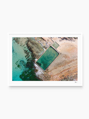 Bulli Rock Pool — wall art print in Classic White frame · Australia Unseen