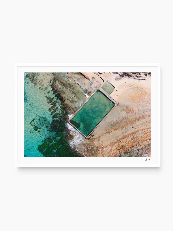 Bulli Rock Pool — wall art print in Classic White frame · Australia Unseen