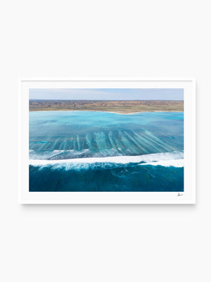 Ningaloo Reef — wall art print in Classic White frame · Australia Unseen