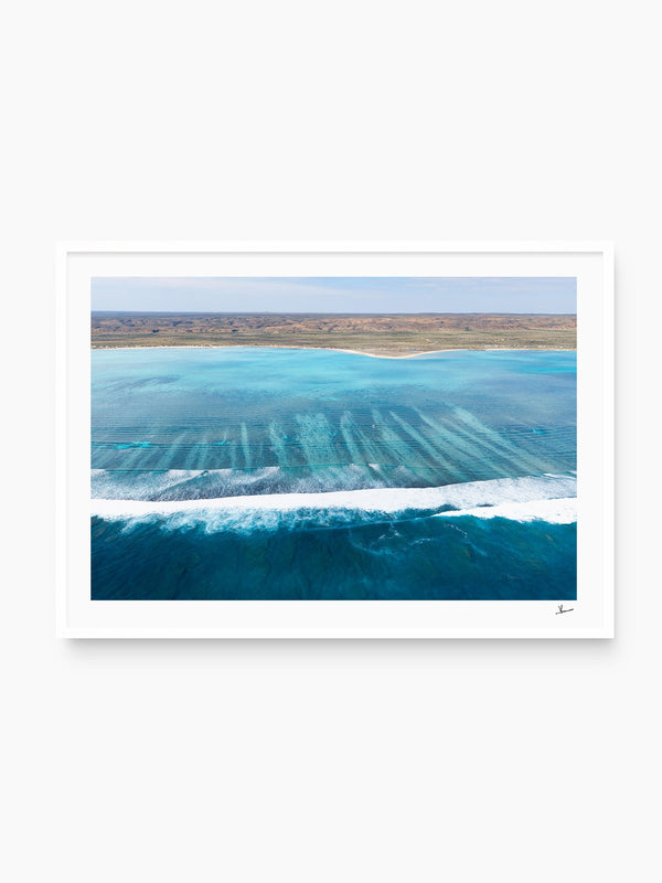 Ningaloo Reef — wall art print in Classic White frame · Australia Unseen
