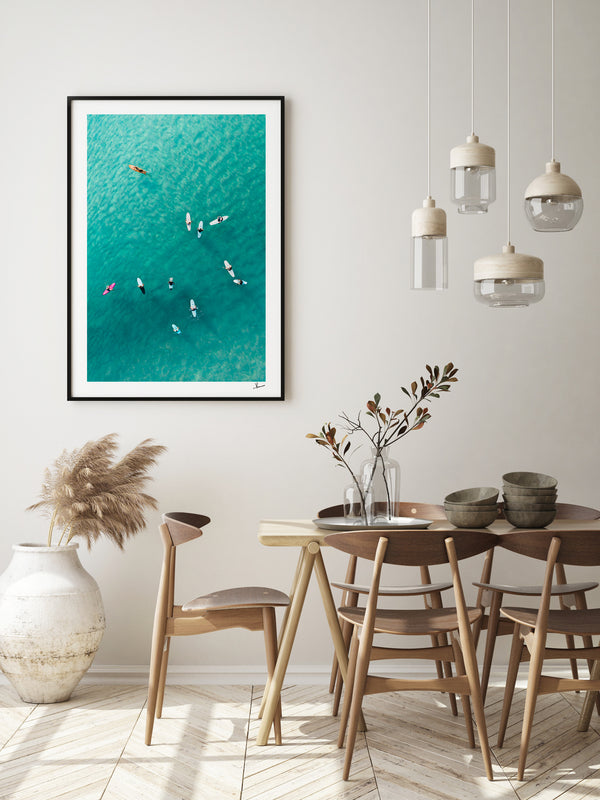 Turquoise Lineup - Bondi Beach Wall Art Print