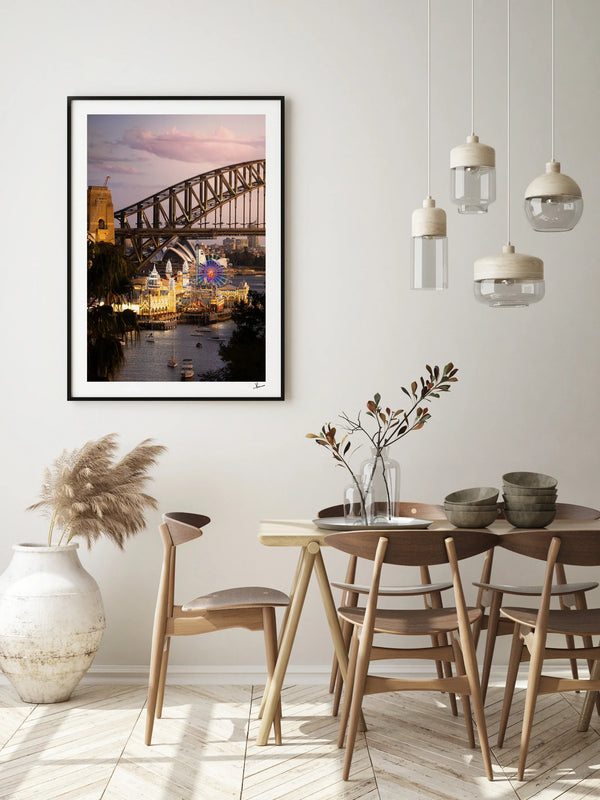 Luna Park 02 - Rainbow Ferris Wheel - Wall Art Print