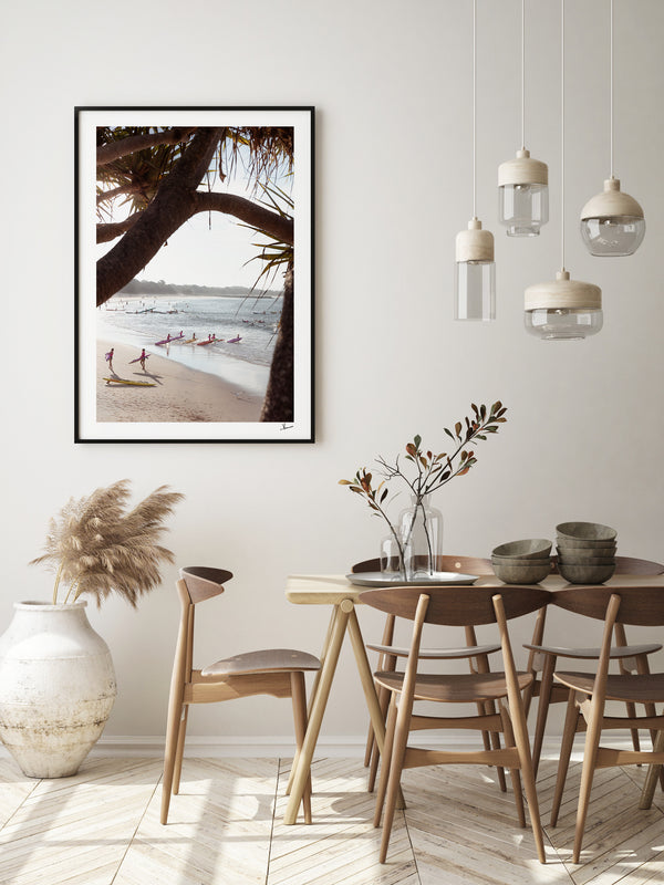 Nippers at Work – Noosa Main Beach Wall Art Print