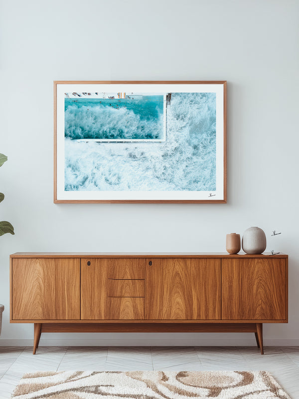 Bondi Icebergs Wipe Out 03 - Wall Art Print