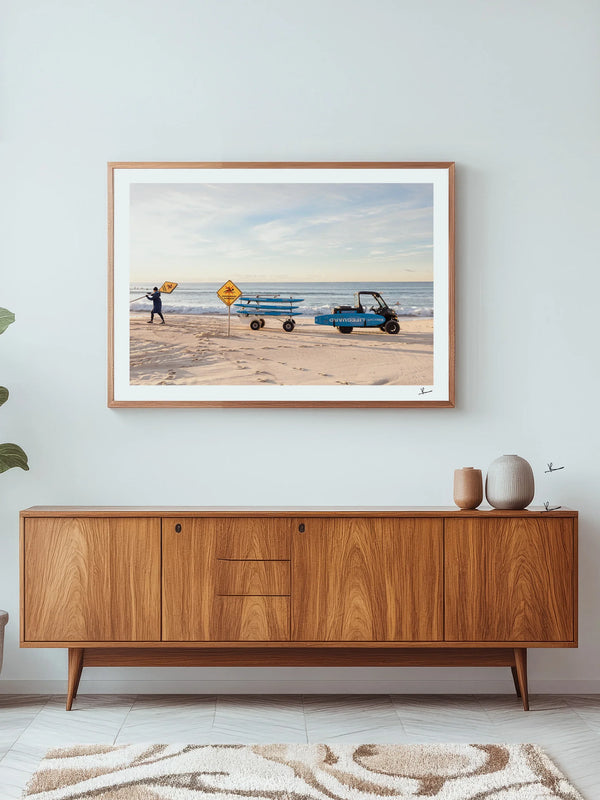 Setting Up - Bondi Beach Wall Art Print