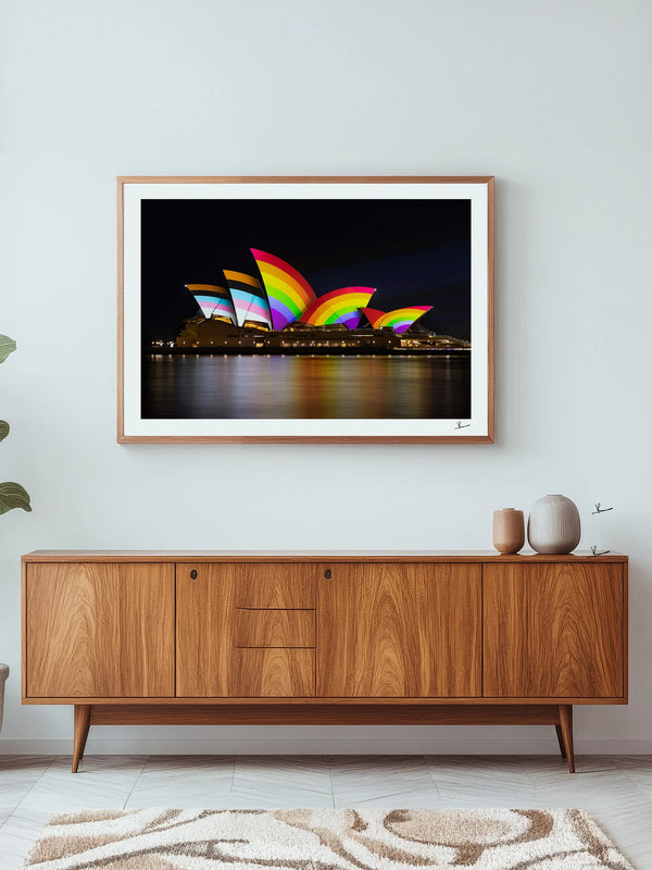 Sydney Opera House Progress Pride Flag - Wall Art Print