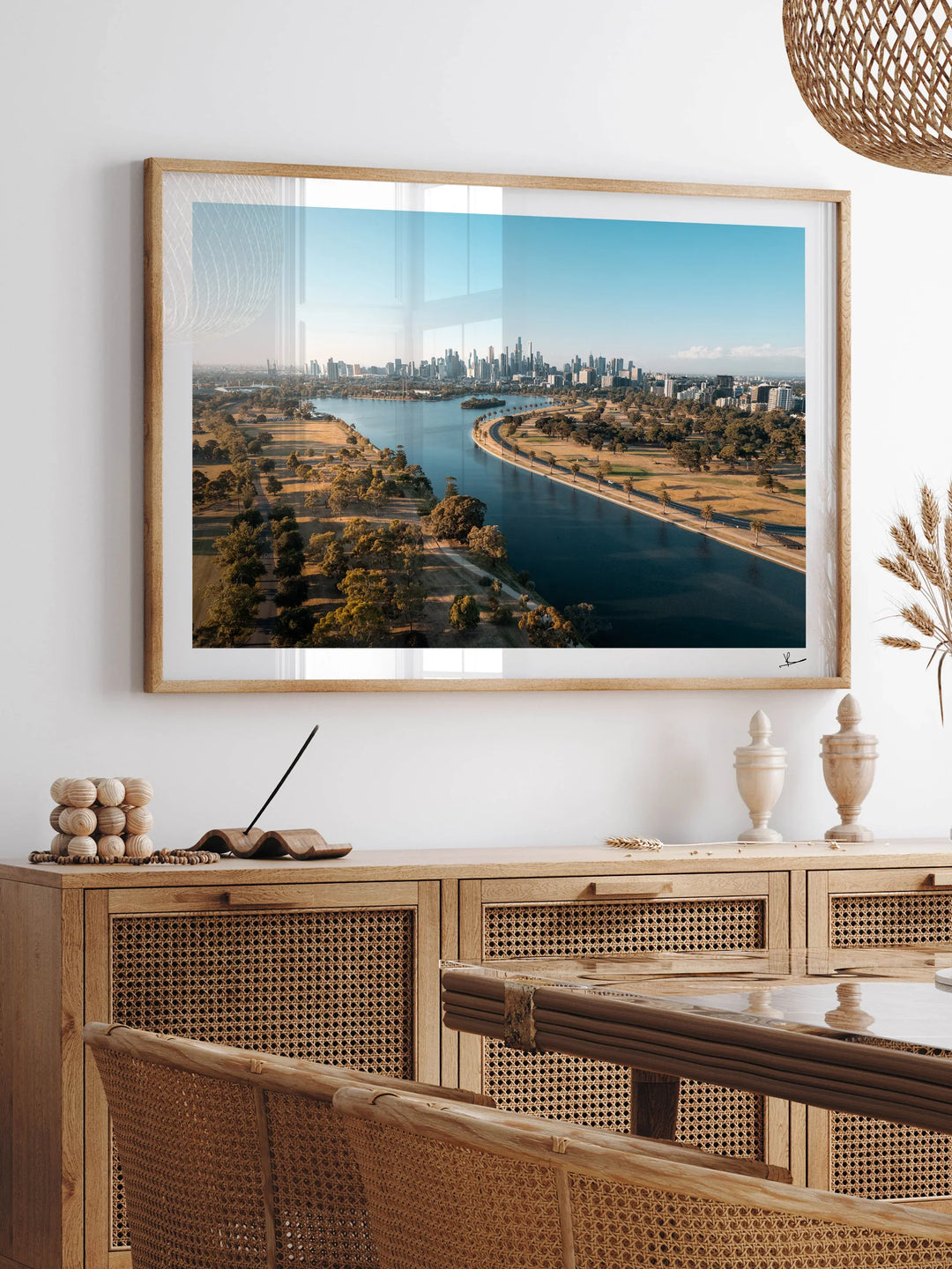Melbourne Skyline 02 - Albert Park Wall Art Print