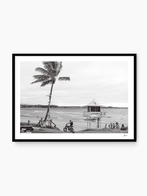 Tower 1 - Black & White Gold Coast, Queensland — surf wall art print in Classic Black frame · Australia Unseen