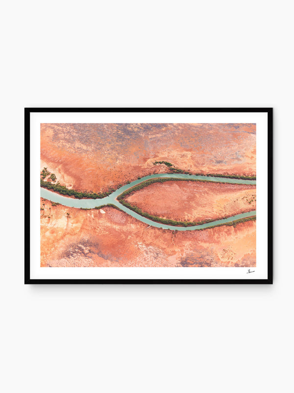Wishbone — wall art print in Classic Black frame · Australia Unseen