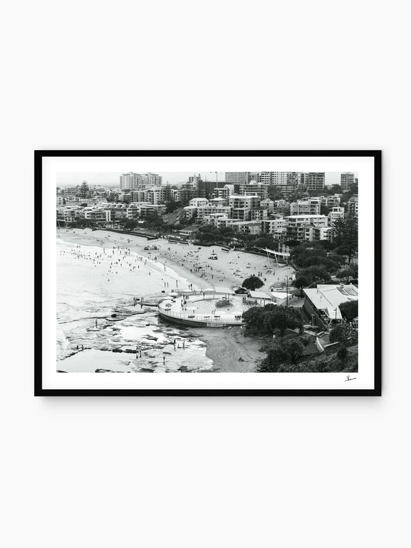 Kings Beach Black & White – Sunshine Coast Wall Art