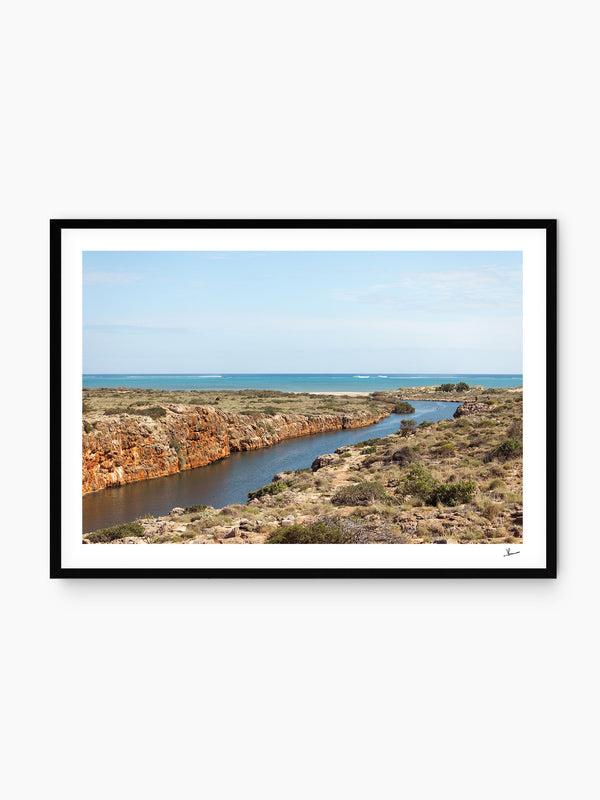 Yardie Creek — wall art print in Classic Black frame · Australia Unseen