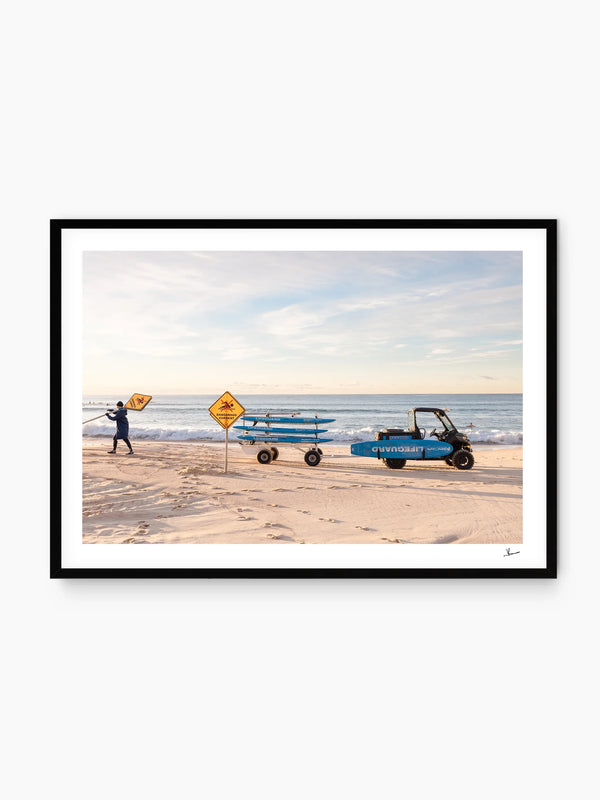 Setting Up - Bondi Beach Wall Art Print
