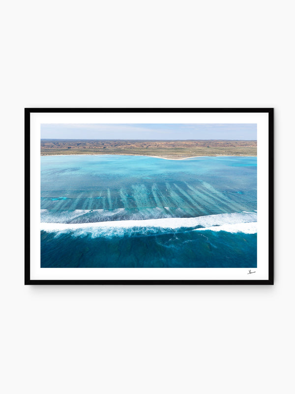 Ningaloo Reef — wall art print in Classic Black frame · Australia Unseen