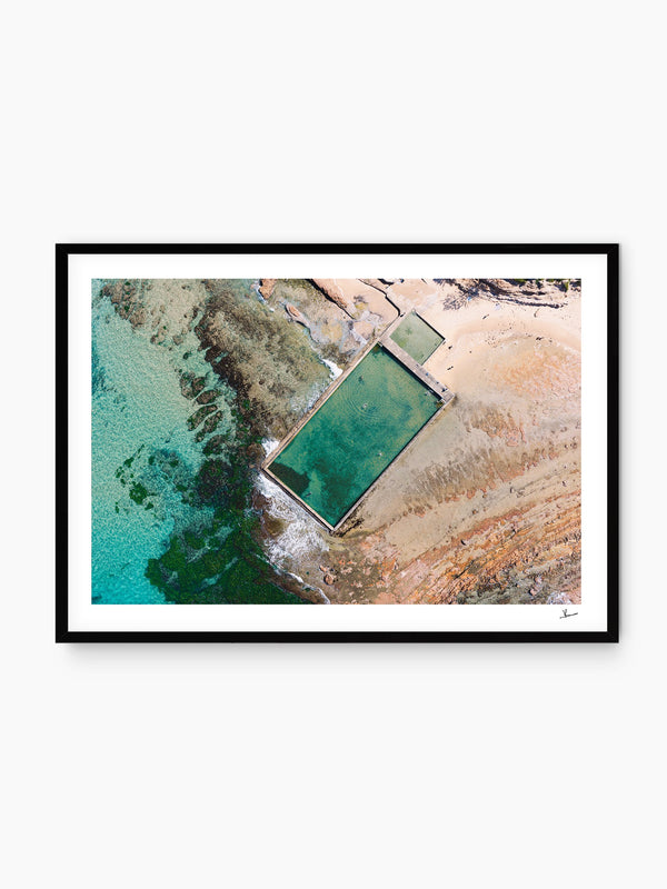 Bulli Rock Pool — wall art print in Classic Black frame · Australia Unseen