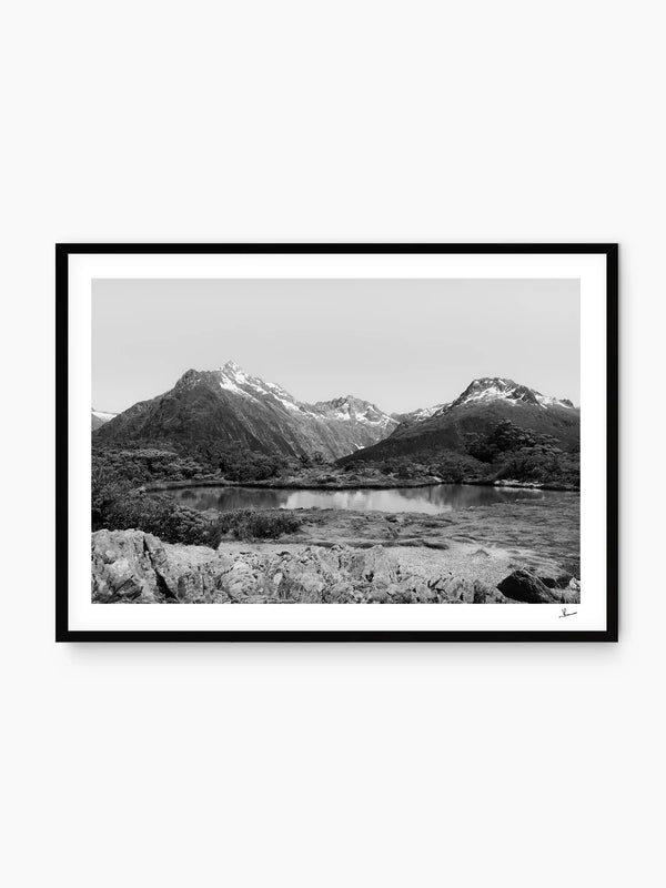 Key Summit 03 – Black & White New Zealand Wall Art Print