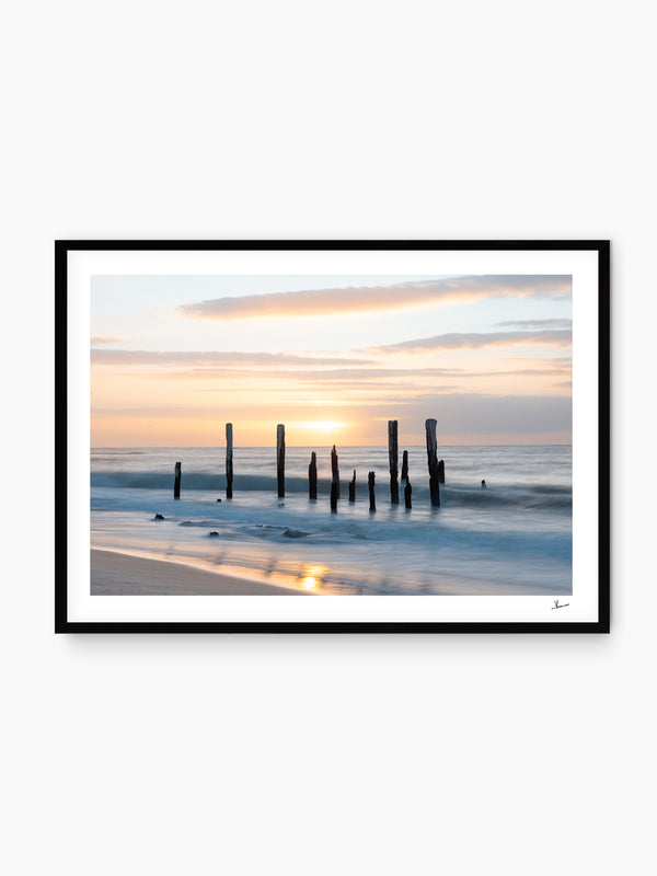 Port Willunga Jetty Pylons 02 – South Australia Wall Art Print