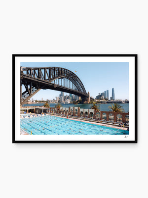North Sydney Olympic Pool — wall art print in Classic Black frame · Australia Unseen